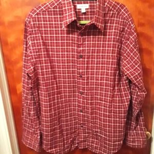 St John's Bay plaid button down shirt L